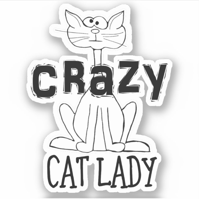 Sticker Dame du Crazy Cat (Devant)