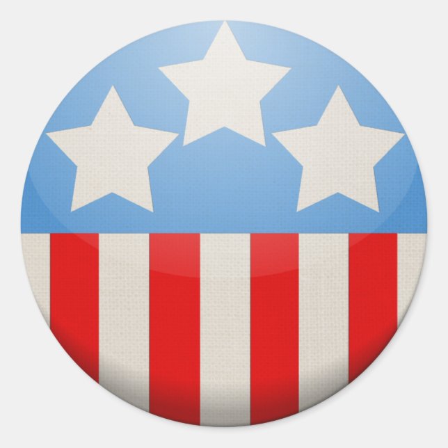 Sticker d'Amérique ronde (Devant)
