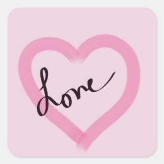 Sticker d'amour du coeur rose