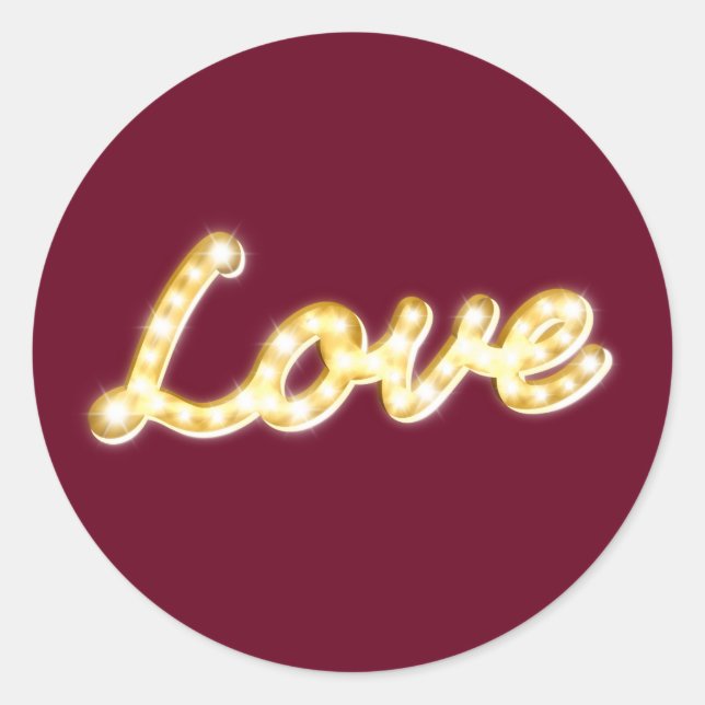Sticker d'amour Marquee Lights - marsala (Devant)