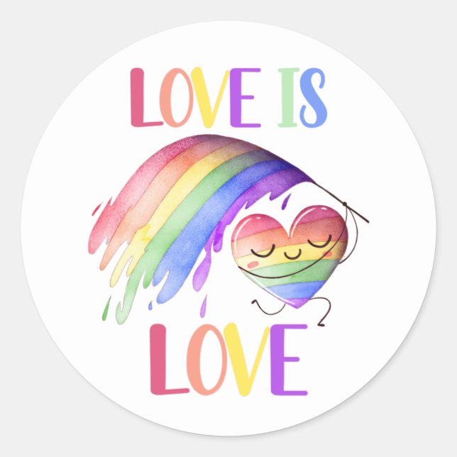 Sticker d'amour Rainbow Pride (Devant)