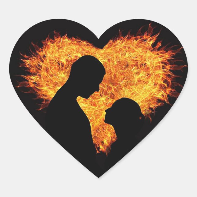 Sticker d'amour romantique (Devant)