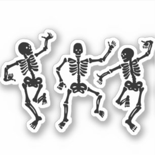 Sticker Dancing Skeletons design