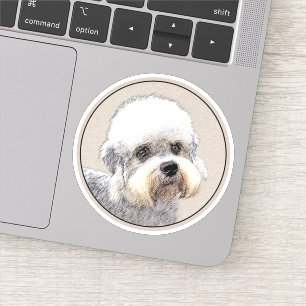 Sticker Dandie Dinmont Terrier Peinture Chien Art original