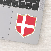 Danemark Drapeau Emblem Voyage patriotique