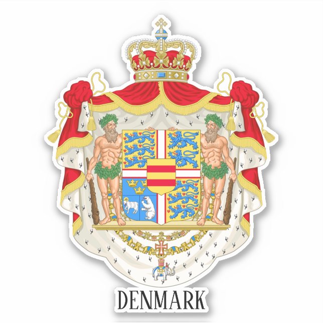 Sticker Danemark Manteau National Patriotique (Devant)