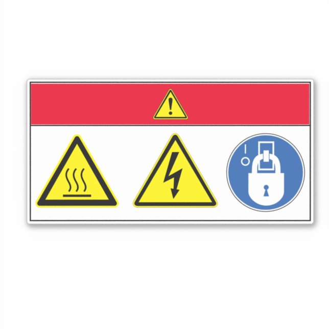 Sticker Danger/Étiquette de surface chaude Dd2 (Devant)