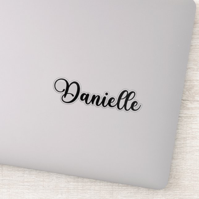 Sticker Danielle Nom - Calligraphie manuscrite (Détail)