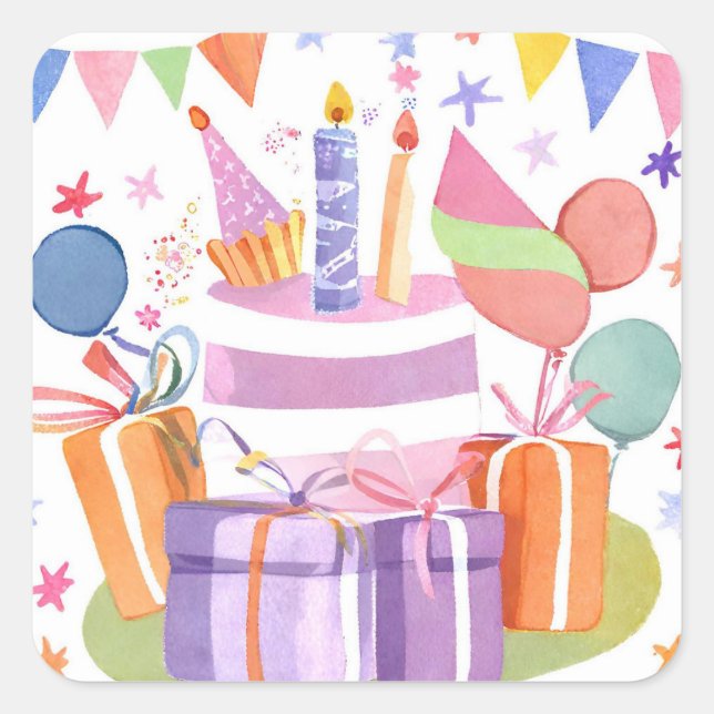Sticker d'anniversaire (Devant)