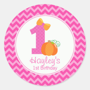 Sticker d'anniversaire Citrouille de l'automne, Ci