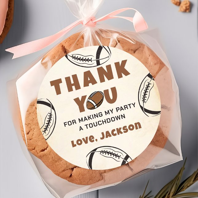 Sticker d'anniversaire de football vintage (Créateur téléchargé)