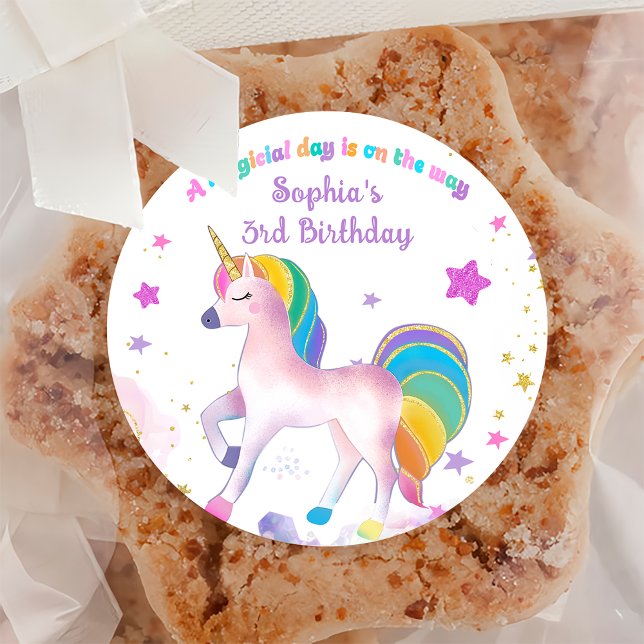 Sticker d'anniversaire de la licorne magique (Créateur téléchargé)