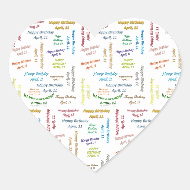 Sticker d'anniversaire du 11 avril (Devant)