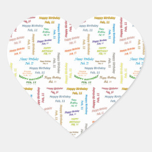 Sticker d'anniversaire du 11 février