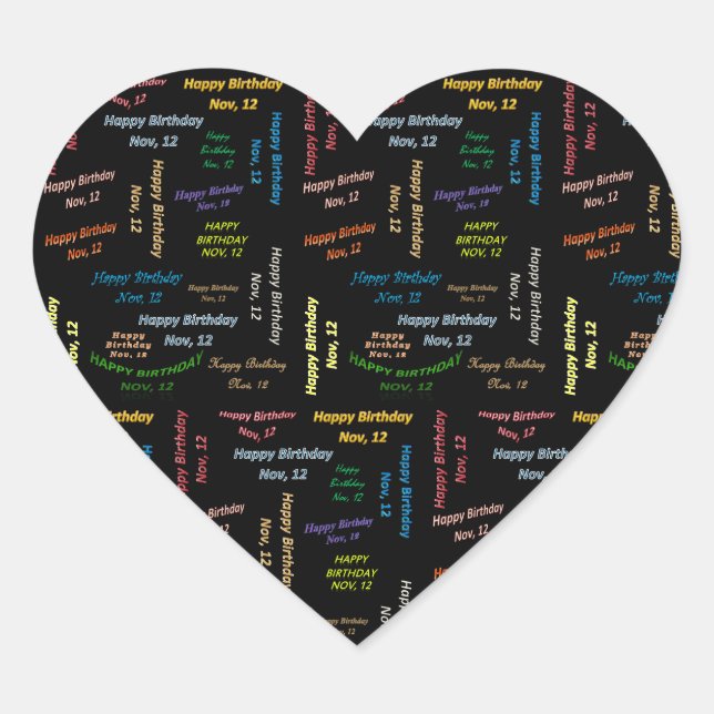 Sticker d'anniversaire du 12 novembre (Devant)