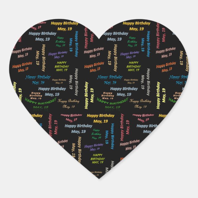 Sticker d'anniversaire du 19 mai (Devant)