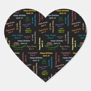 Sticker d'anniversaire du 21 avril