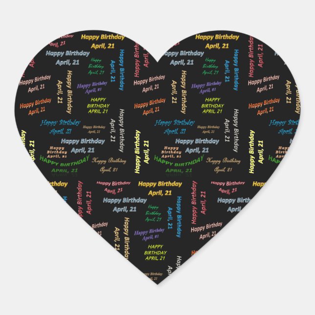 Sticker d'anniversaire du 21 avril (Devant)