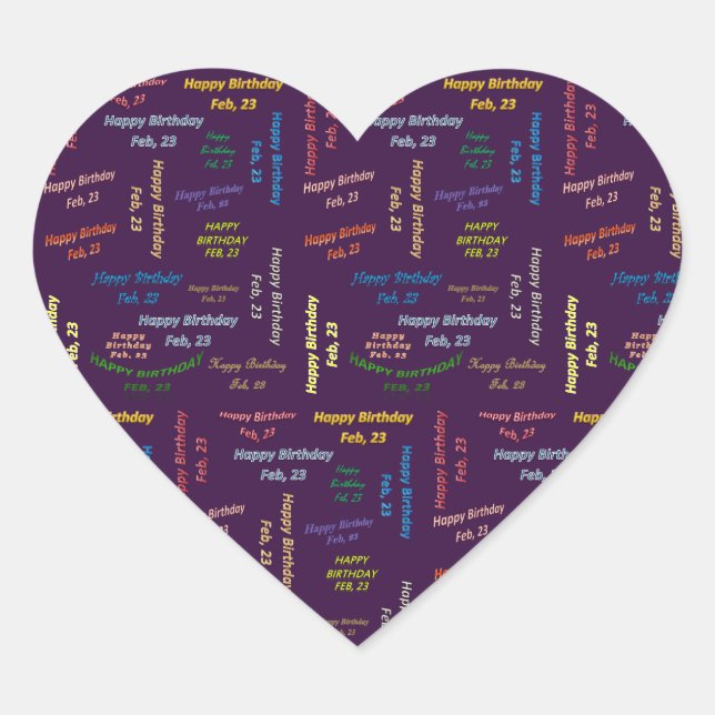 Sticker d'anniversaire du 23 février (Devant)