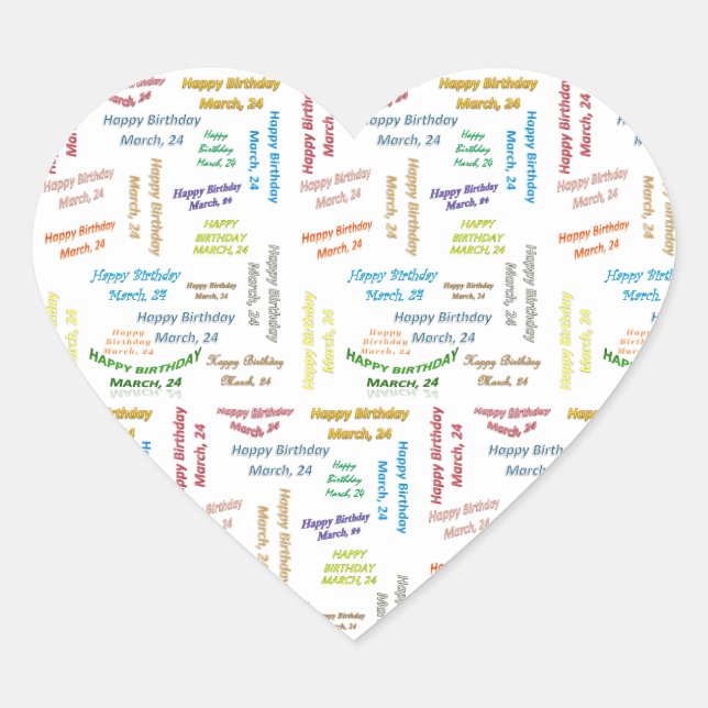 Sticker d'anniversaire du 24 mars (Devant)