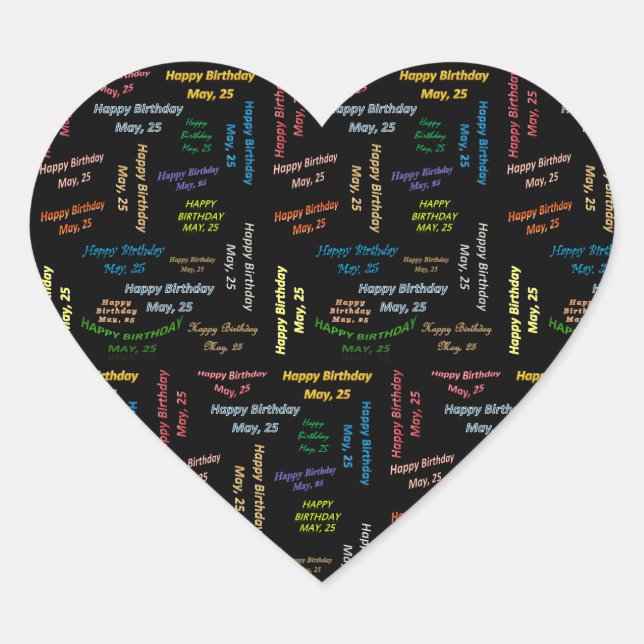 Sticker d'anniversaire du 25 mai (Devant)