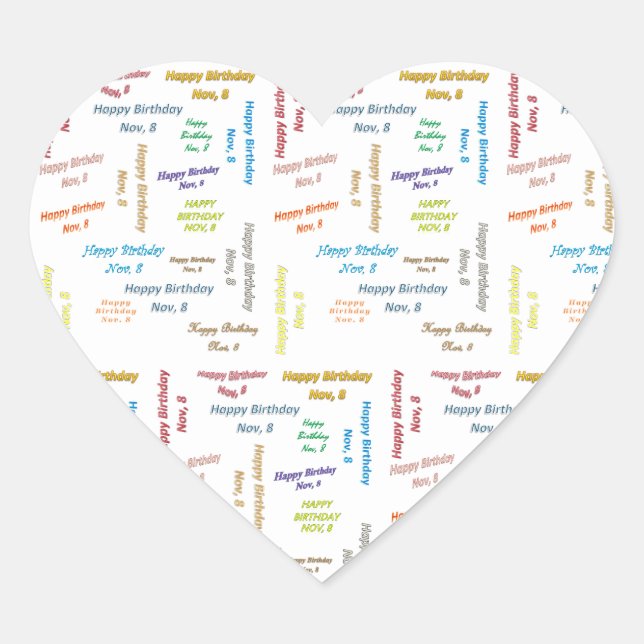 Sticker d'anniversaire du 8 novembre (Devant)