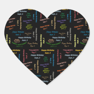 Sticker d'anniversaire le 2 septembre