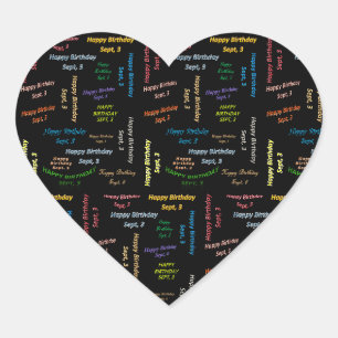 Sticker d'anniversaire le 3 septembre
