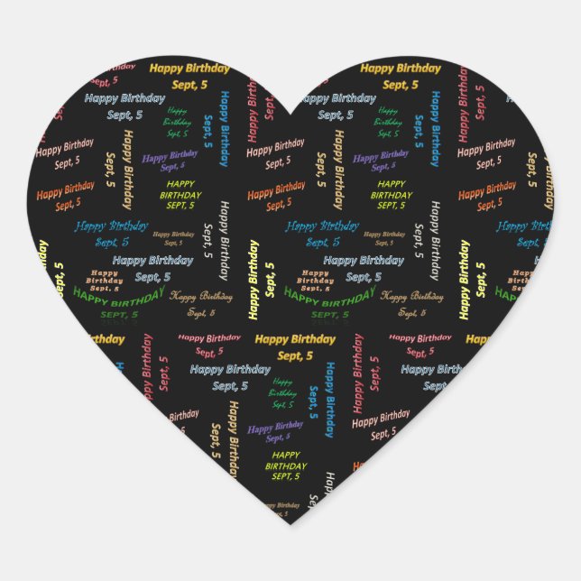 Sticker d'anniversaire le 5 septembre (Devant)