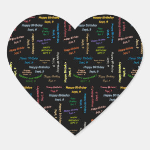 Sticker d'anniversaire le 9 septembre