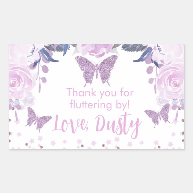 Sticker d'anniversaire pour papillon de parties sc (Devant)