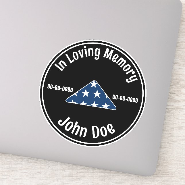Sticker Dans la mémoire aimée Dark Vétérinaire (Détail)