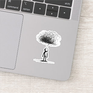 Sticker Dans le nuage de pensée