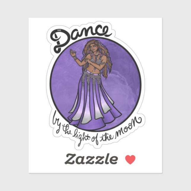 Sticker Danse à la lumière de la lune (Feuille)