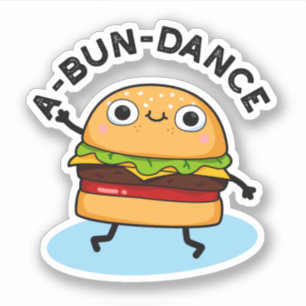 Sticker Danse amusante Danseuse Danseuse Burger Pun