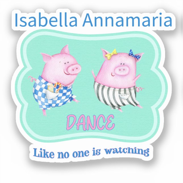 Sticker Danse Personnalisée Comme personne ne regarde des  (Recto)
