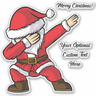 Sticker Danser le texte personnalisé Père Noël