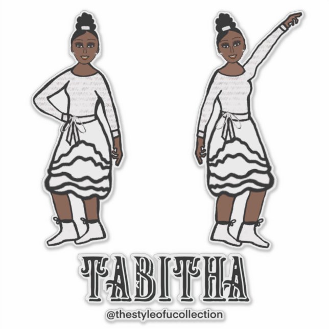 Sticker Danseur d'argent blanc #1 (Devant)