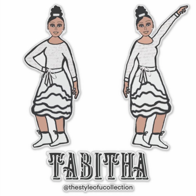 Sticker Danseur d'argent blanc #2 (Devant)