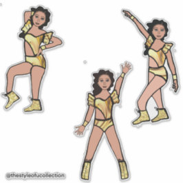 Sticker Danseur d'or liquide #2