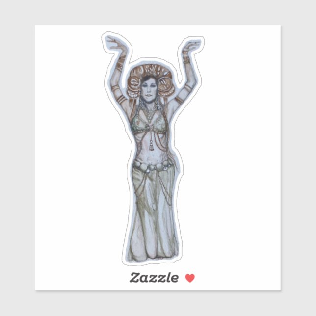 Sticker Danseur du ventre sur mesure en vinyle (Feuille)