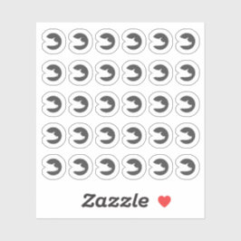 Sticker Dark Grey Pork Wedding Guests Meal Choice