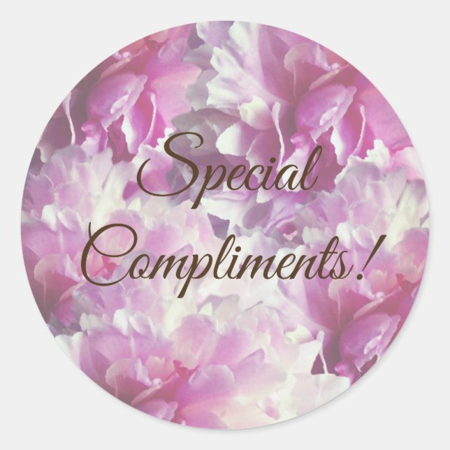 Sticker d'art floral de texte personnalisé (Devant)