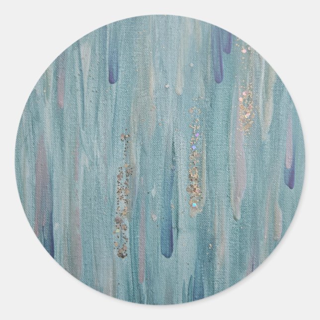 Sticker d'art prophétique chrétien de pluie Aqua S (Devant)