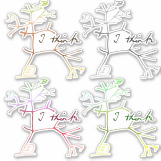 Sticker Darwin je pense - arbre de vie