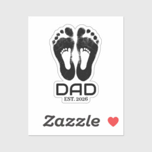 Sticker Date de début des empreintes de bébé du nouveau pa