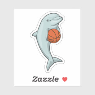 Sticker Dauphin au Basketball Sports