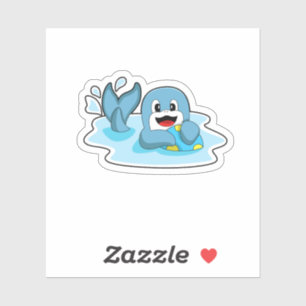 Sticker Dauphin avec water polo