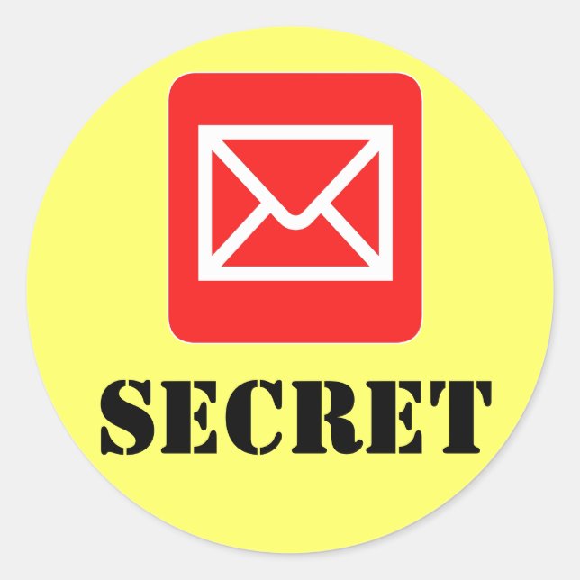 Sticker d'avertissement confidentiel Top Secret (Devant)