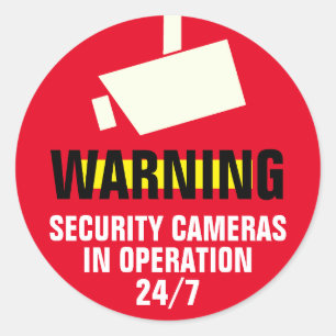 Sticker d'avertissement d'arrondi de la caméra de
